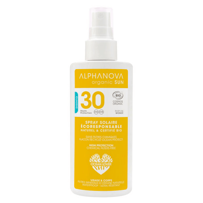 ALPHANOVA  Protecteur Solaire Solaire Bio Spf30 Spray 125gr