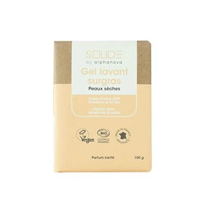 ALPHANOVA  - Shampooing solide doux Bio - Tous types de cheveux - 75 g