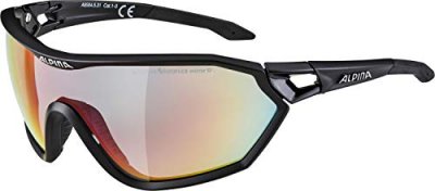 ALPINA  Unisexe - Adultes, S-WAY QV Lunettes de sport, black matt, One Size