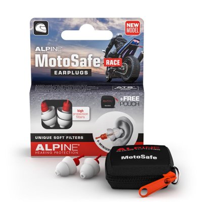 ALPINE  MotoSafe Race - Bouchons d'oreilles uniques pour motocyclistes
