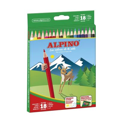 GENERIQUE Alpino Lot de 18 crayons de couleur