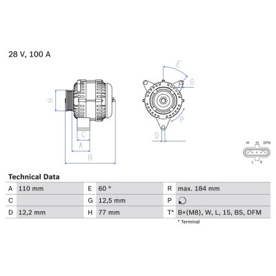 BOSCH Alternateur 0.986.042.390 