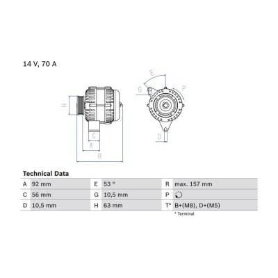 BOSCH Alternateur  0 986 039 760 (X1)