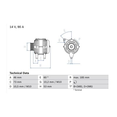 BOSCH Alternateur  0 986 040 380 (X1)