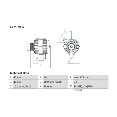 BOSCH Alternateur  0 986 042 071 (X1)