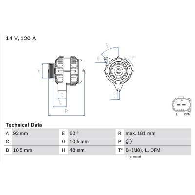 BOSCH Alternateur  0 986 042 540 (X1)
