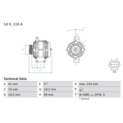 BOSCH Alternateur  0 986 045 370 (X1)