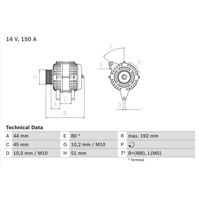 BOSCH Alternateur  0 986 046 511 (X1)