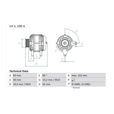 BOSCH Alternateur  0 986 047 270 (X1)