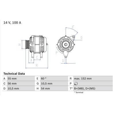 BOSCH Alternateur  0 986 047 280 (X1)