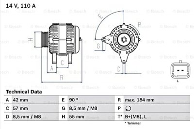 BOSCH Alternateur  0 986 048 611 (X1)
