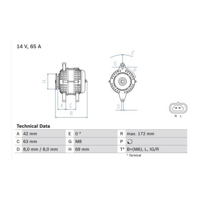 BOSCH Alternateur  0 986 049 051 (X1)