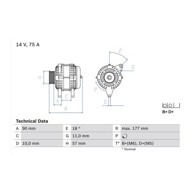 BOSCH Alternateur  0 986 049 131 (X1)