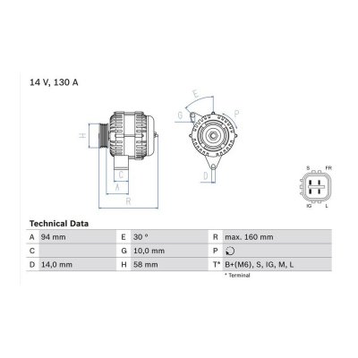 BOSCH Alternateur  0 986 049 221 (X1)