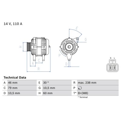 BOSCH Alternateur  0 986 049 500 (X1)
