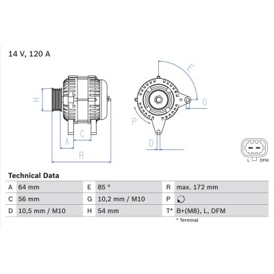 BOSCH Alternateur  0 986 049 990 (X1)