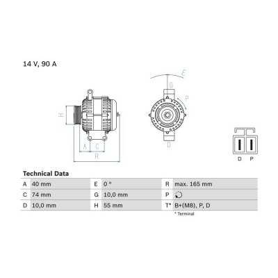 BOSCH Alternateur  0 986 080 320 (X1)