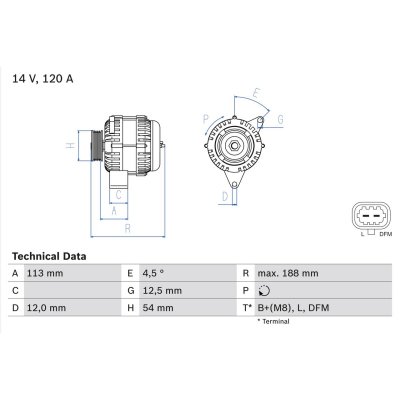 BOSCH Alternateur  0 986 080 370