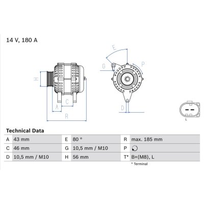 BOSCH Alternateur  0 986 081 390 (X1)