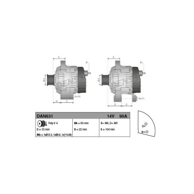 DENSO Alternateur  DAN631