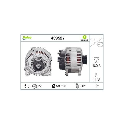 VALEO Alternateur NEW ORIGINAL PART, 14 V , par ex. pour Audi, VW