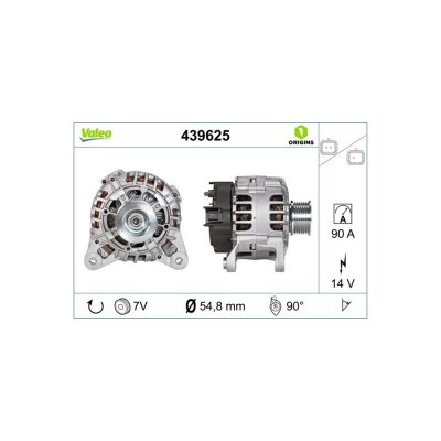 VALEO Alternateur NEW ORIGINAL PART, 14 V , par ex. pour Renault