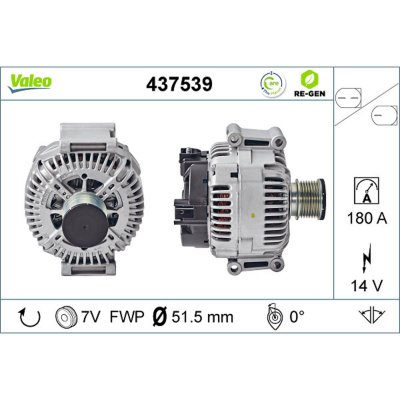VALEO Alternateur REMANUFACTURED PREMIUM 437539 