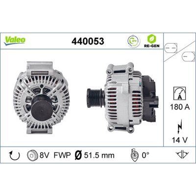 VALEO Alternateur REMANUFACTURED PREMIUM 440053 