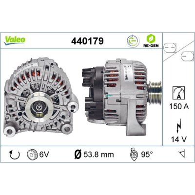 VALEO Alternateur REMANUFACTURED PREMIUM 440179 
