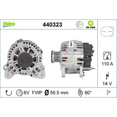 VALEO Alternateur REMANUFACTURED PREMIUM 440323 