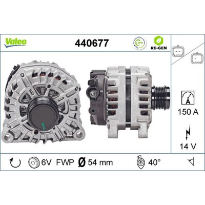 VALEO Alternateur REMANUFACTURED PREMIUM 440677 