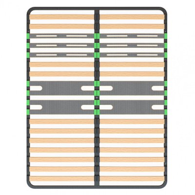 ALTOBUY  - altozone - Sommier 2x16 Lattes 160x200cm - Noir