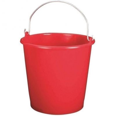 ALUMINIUM ET PLASTIQUE ALUMINIUM ET PLASTIQ Seau m&eacute;nage 10 L, gradu&eacute; Rouge