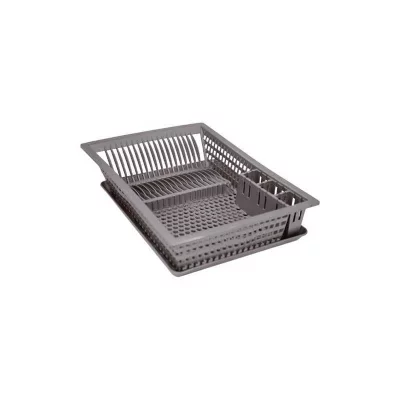 ALUMINIUM ET PLASTIQUE  &Eacute;gouttoir vaisselle+plateau 49x36 silver [-]
