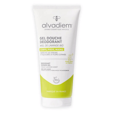 Alvadiem Gel Douche D&eacute;odorant Miel Lavande Bio 200ml