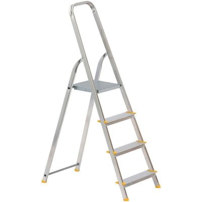 MONMOBILIERDESIGN ALVE escabeau 4 marches aluminium marchepied pliable