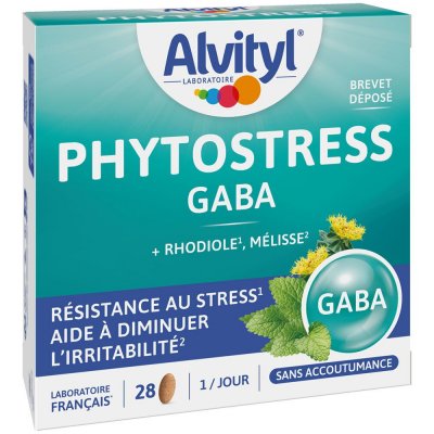 ALVITYL  Phytostress GABA Rhodiole M&eacute;lisse d&egrave;s 12 ans 28 comprim&eacute;s