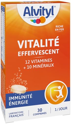 ALVITYL  Vitalit&eacute;- Effervescent go&ucirc;t Orange sans sucres x30 comprim&eacute;s