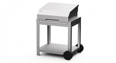 LEMARQUIER Amalia Silver Edition : Plancha Amalia 360 Inox + Chariot + Couvercle