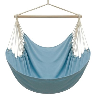 AMANKA  XXL Si&egrave;ge Suspendu en Toile de Coton 185x130cm hamac pour s'asseoir Bleu