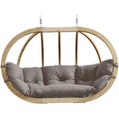 AMAZONAS  - Canap&eacute; suspendu Globo royal Taupe - coussin imperm&eacute;able