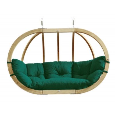 AMAZONAS  - Canap&eacute; suspendu Globo royal Vert - coussin imperm&eacute;able