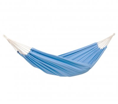 AMAZONAS  - Hamac artisanal br&eacute;silien avec sac de rangement bleu