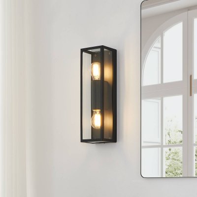EGLO Amezola lanterne murale ext&eacute;rieure 2 lampes noir ip44