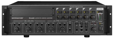 MONACOR Amplificateur-Mixeur Public Adress 6 zones mono  PA-6600