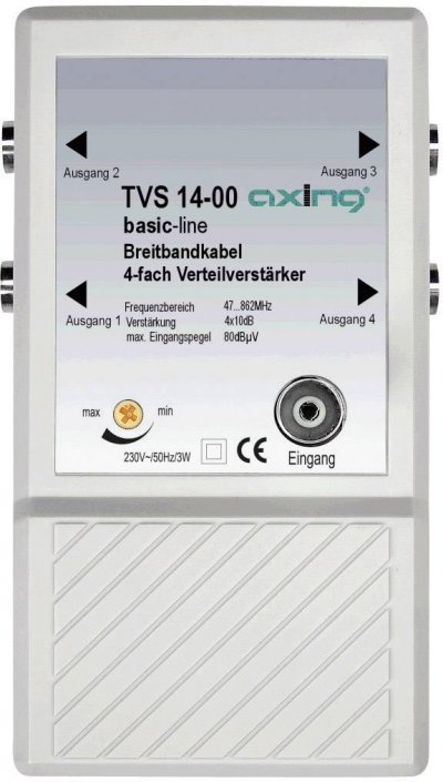 AXING Amplificateur r&eacute;partiteur 4 x 10 dB  TVS 14