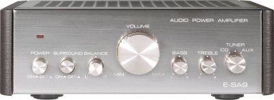 RENKFORCE Amplificateur st&eacute;r&eacute;o 2 x 12 W E-SA9 RF-1050402 argent (m&eacute;tallis&eacute;), marron fonc&eacute;