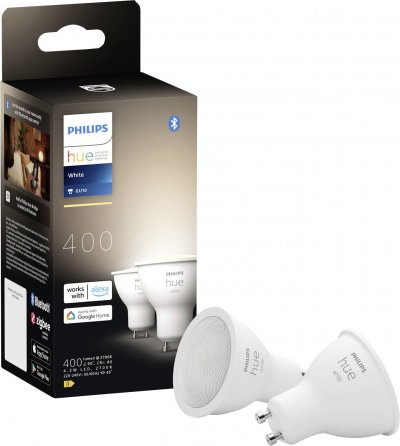 PHILIPS HUE Ampoule blanche HUE WHITE 2 x 5.5W GU10 