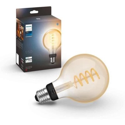 PHILIPS HUE Ampoule connect&eacute;e  WA 7W Globe Filament E27x1