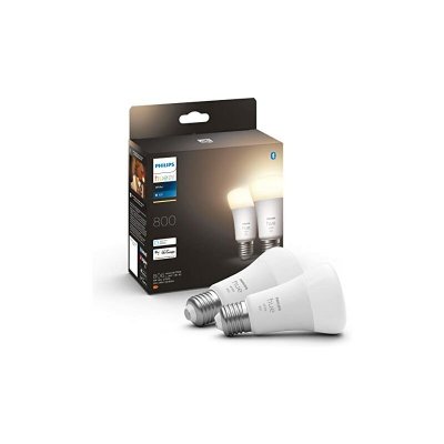 PHILIPS HUE Ampoule Connect&eacute;e Philips Pack X 2 Ampoules White E27